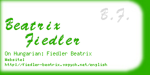 beatrix fiedler business card